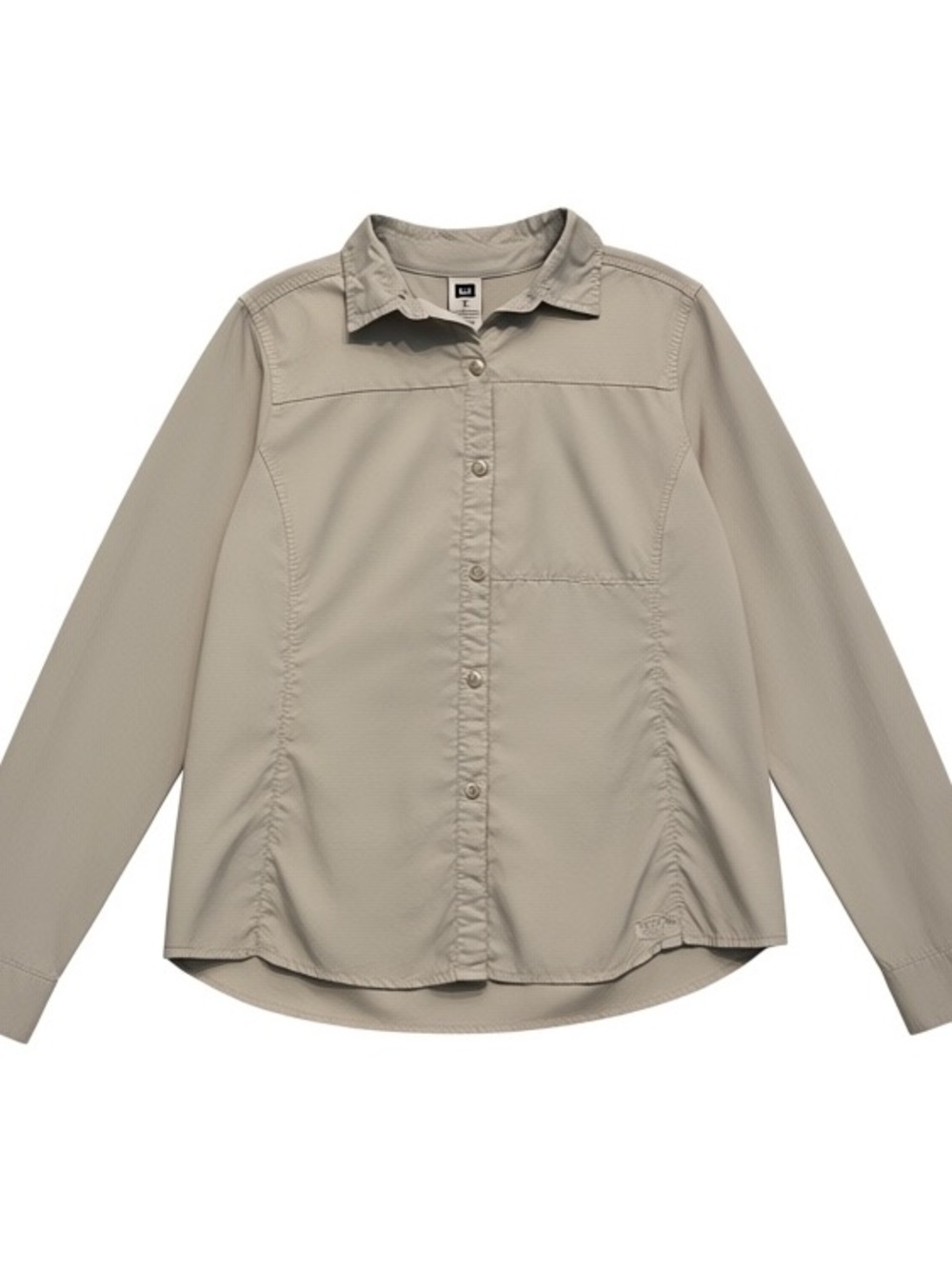 REI Co-op Women's Light Tan Button-Front Outdoor Shirt